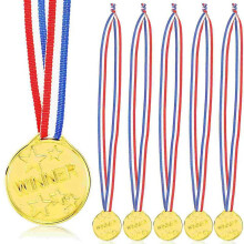 100 st barnmedaljer fotbollsmatcher festtillbehör metall sportdag barn gyllene utmärkelse för basket fotboll
