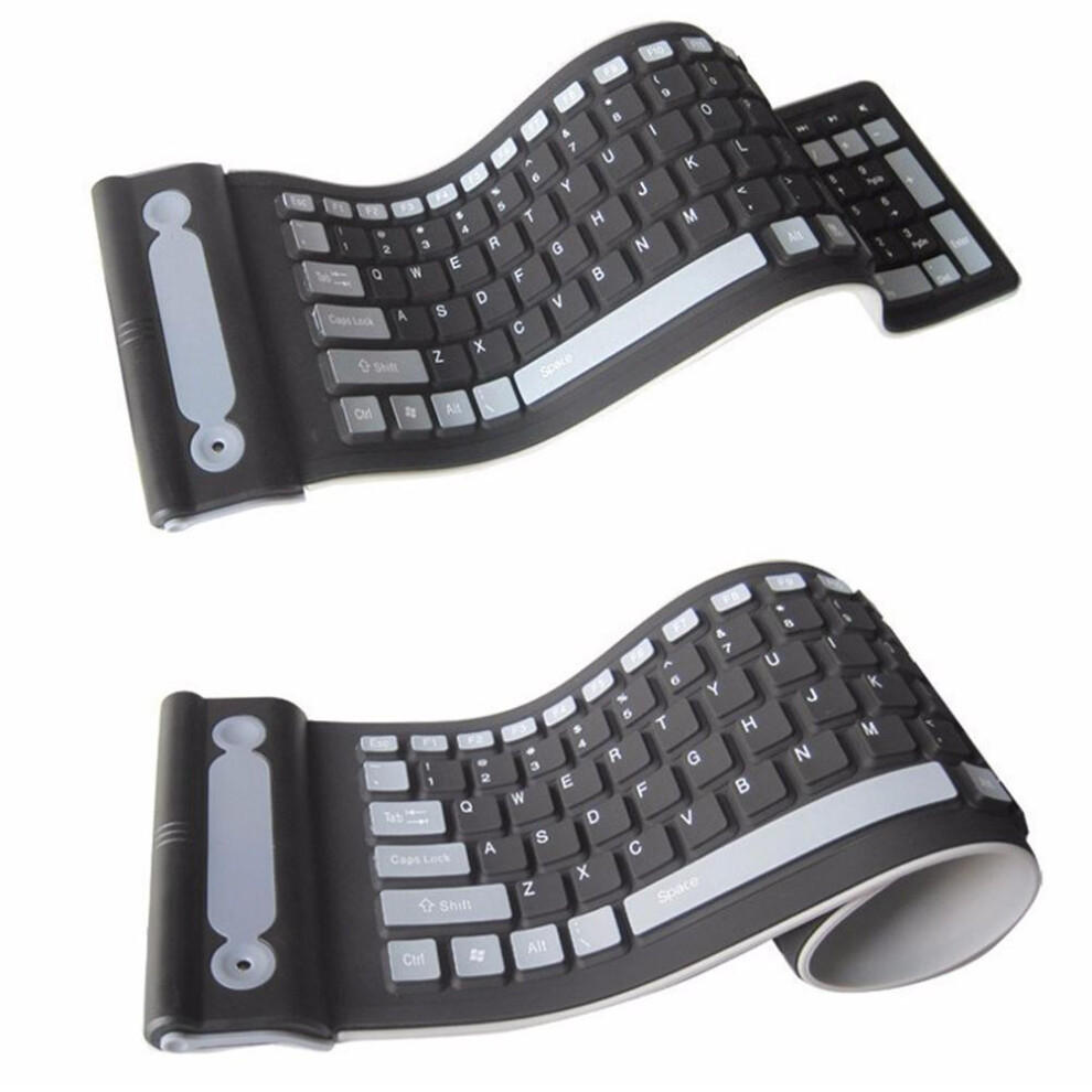 Silent Typing Silicone Keyboard, Rollup Design For Easy Portability, Waterproof And Dustproof Protection, Comfortable Hand Feeling, Convenient 9482828857010