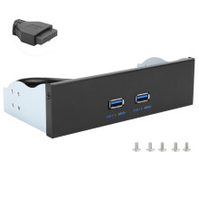 USB 3.0 Hub-Adapter für die Frontblende, unterstützt mehrere Betriebssysteme von Windows XP bis Windows 10, 100% USB-konform, Hot-Swap-fähig