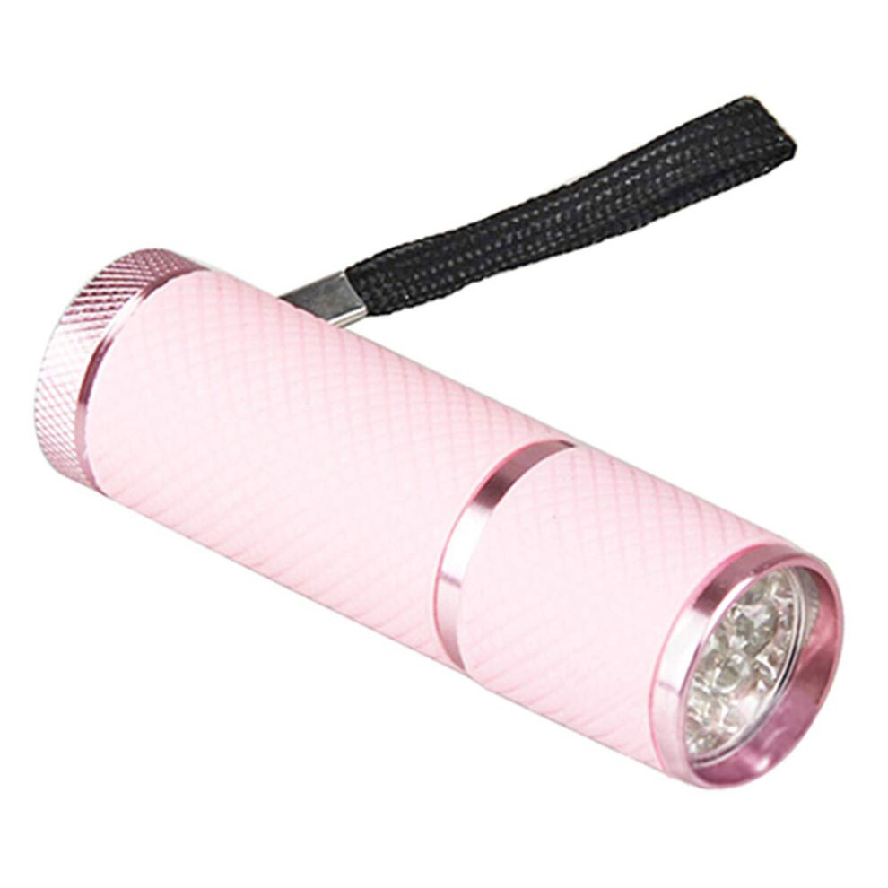 Pink Uv Led Nail Lamp Mini 9 Led Fast Gel Curing Battery Operated Compact Dryer For Travel