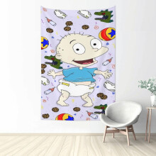 Rugrats-seinävaate, suuri banneri, seinälle ripustettava seinävaatteet, esteettinen juliste, taideteos, tausta makuuhuoneeseen, olohuoneeseen,