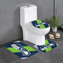 Seahawks Team, sada 3dílných koupelnových koberců, protiskluzový koberec do koupelny, 24x16 palců