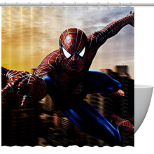 Sprchový závěs s potiskem Spider-Mana a háčky 60" x 72"