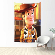 Toy Story -seinävaate, vedenpitävä polyesteri, pystysuora sisustus makuuhuoneeseen, olohuoneeseen, asuntolaan, kylpyhuoneeseen,