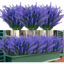 12 mazzi di rami di bosso artificiale, fogliame finto resistente ai raggi UV per la casa, il giardino, l'ufficio e la decorazione di interni ed