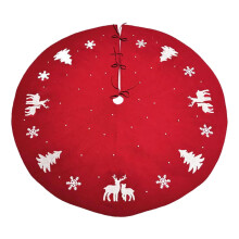 EUDIDV Weihnachtsprodukte Schneeflocken-Weihnachtsbaumrock-Ornament 48 Zoll Durchmesser Weihnachtsfestartikel