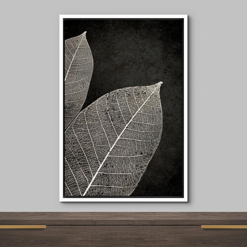 Εκτύπωση σε καμβά χωρίς κορνίζα, 16"x24", Κοντινό πλάνο με φύλλα σκοτεινού δάσους, 2