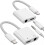 Προσαρμογέας ακουστικών USB-C σε 3,5 χιλ. (2 τεμάχια) 2in1DAC τύπου C με υποδοχή AUX Splitter, 1