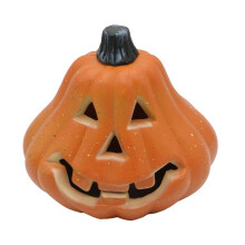Lanterna de abóbora de LED para o Halloween, 20x19cm, funciona com bateria, figura iluminada, lembrancinha de festa, decoração para casa (pilhas