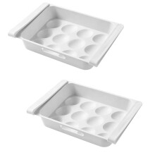 Cestas para huevos, soporte para huevos con diseño de desplazamiento, almacenamiento de huevos para la cocina, dispensador de huevos extraíble para