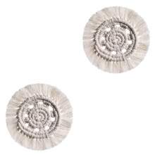 2pcs Round Weaved Tableware Mat Coaster Nordic Style Dish Plate Bowl Pad Table Placemat Heat Insulation Pad for Home Living Room