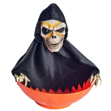 Halloween-karkkikulho, liikkuva karkkikulho, haamuhedelmäkulhot, joissa on valaisevat silmät ja kammottava ääni