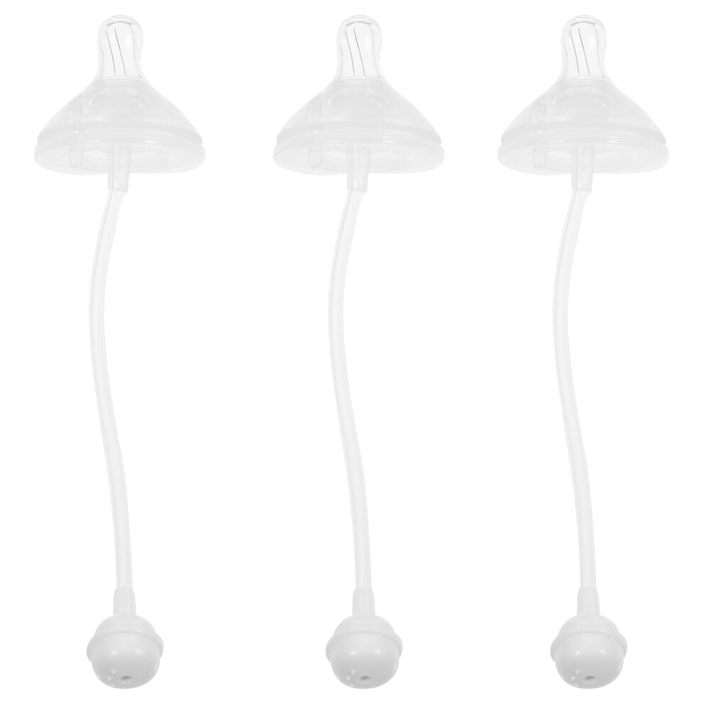 3Pcs Replaceable Weighted-ball Straws Integrated Weighted Nipples Household Weighted Straws