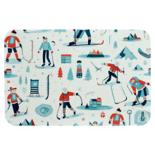 Tapis de bain en mousse à mémoire de forme, lavable en machine, antidérapant, séchage rapide, doux et ultra-absorbant, 61 x 41 cm, motifs de