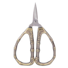 Vintage Sewing Scissors 2.3in Bamboo Handle, Sharp Stainless Steel Blades for Embroidery Crafts