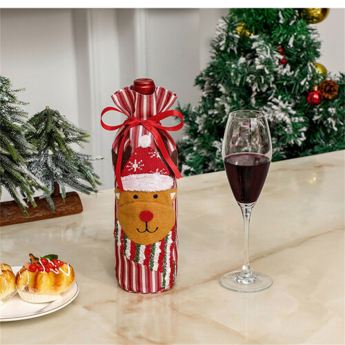 WinysinChristmas Κάλυμμα Μπουκάλι Κρασιού Τσάντες Δώρου Μπουκάλι Κρασιού Άγιος Βασίλης