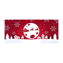 Giyblacko Kerststickers 7x16ft Vrolijk Kerstmis Feestdagen Banner Garagedeur Sticker Muurschildering Winter Sneeuwpop Kerstman Buiten Grote Deur