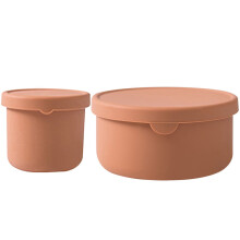 Lot de 2 boîtes à lunch en silicone, récipients alimentaires ménagers multicouches étanches, pour repas portables et étudiants.