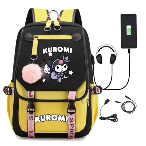 Kuromi Rucksack Kinderrucksack 1 Stück gelb3