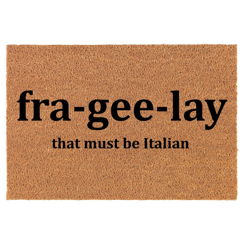 Πατάκι πόρτας Welcome Coco Coir Πατάκι πόρτας Frageelay Fragile Αστεία Χριστούγεννα (30" x 18")