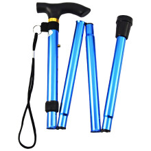 Clearance! Dusknt Confirm Location Foldable Walking Stick, Adjustable Aluminum Cane for Elderly & Adults, 1X Retractable Hiking Pole