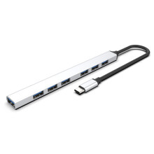 jixopn Extender Hub Aluminiumlegierung Hochgeschwindigkeits-Hub-Expander Dock Splitter (Typ-C)