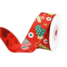Panglică de Crăciun Donemore, rolă de panglică pentru decorațiuni de sărbători, ornament pentru cutie cadou