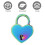 Λουκέτο Love Lock Κρεμαστό με Επιμετάλλωση σε Σχήμα Καρδιάς Μίνι Χρωματιστές Ευχές 5