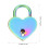 Λουκέτο Love Lock Κρεμαστό με Επιμετάλλωση σε Σχήμα Καρδιάς Μίνι Χρωματιστές Ευχές 2