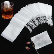 1000 Pcs Disposable Tea Bags Bulk with Odorless Drawstring for Loose Leaf Tea Coffee Herbs 2.7x3.5in White