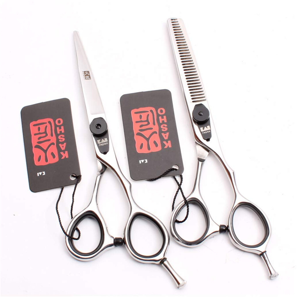 Professional 6.0 Inch Hair Cutting Scissors Set with Razor Edge, Ergonomic Grip for Salon and Home
