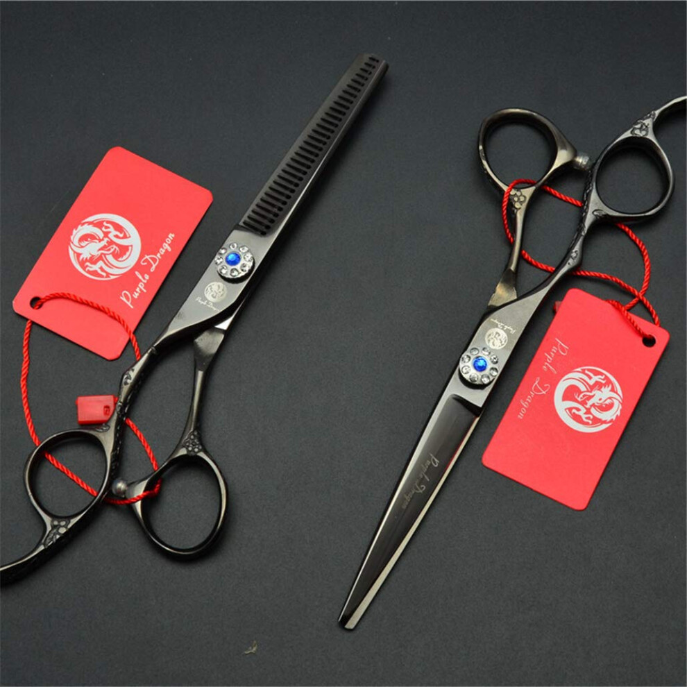 Left Handed Hair Cutting Scissors Set 6.0 Inch Professional Barber Shears with Thinning Scissor