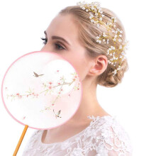 Bridal Hair Vine with Crystals and Pearls Handmade Flexible Wedding Headpiece for Women
