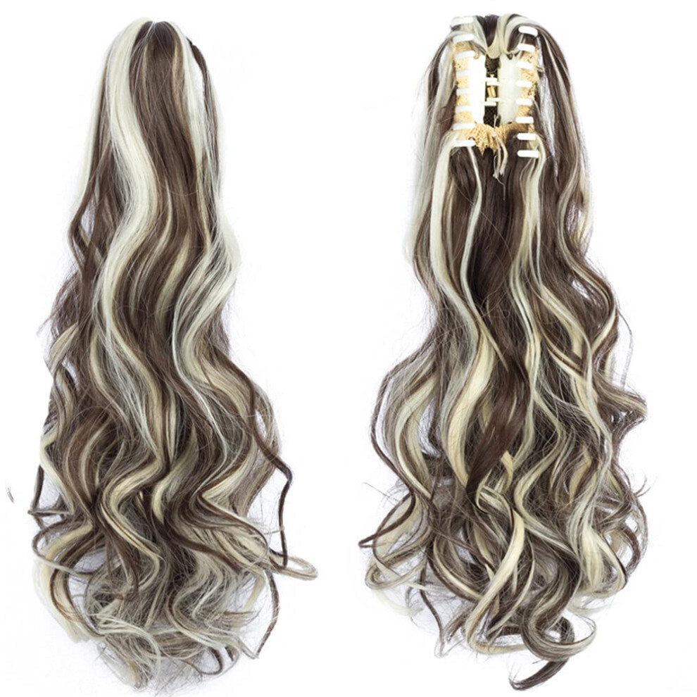Kinky Curly Ponytail Extension 140g Synthetic Hair Piece with Natural Curls Clip On for Women