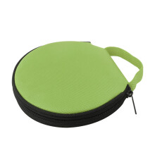 20 Capacity CD DVD Storage Case with Zipper and Hand Strap, Oxford Cloth Disc Organizer for Car Travel Home (Green)