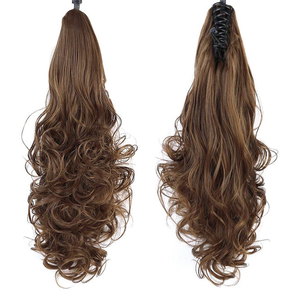 Ponytail Hair Extension 22 Inch Synthetic Curly Claw Clip with HeatFriendly Styling and Natural Blend