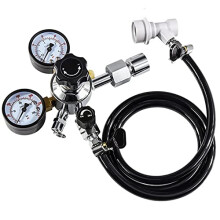 CO2 Regulator for Keg with Gas Line Assembly, LeakProof Seal, Homebrew Draft Beer Dispensing System