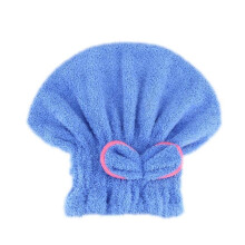 Microfiber Hair Drying Towel with Secure Button Closure, Quick Dry Hair Wrap for Spa and Shower (Color 01)