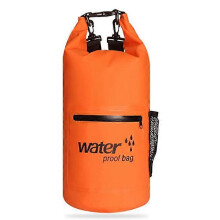 Outdoor waterproof backpack 20L PVC material foldable and portable Orange