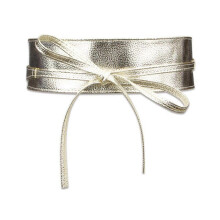 Cinturón de señora de piel sintética de 210 cm, dorado, estilo 1, con lazo decorativo para banquetes.