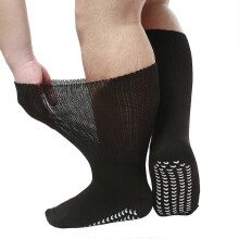 Chaussettes pour diabétiques, 1 paire, noires, distributeur de gouttes, respirantes, anti-transpirantes et non contraignantes