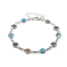 Evil Eye Blue Bracelet Xq-bs143 Glass Eye Leather Rope Bracelet Turkish Amulet Lucky Jewelry Mixed Color Silver