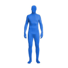 Tuta intera blu 190 cm traspirante con design a dita, disponibile in vari colori