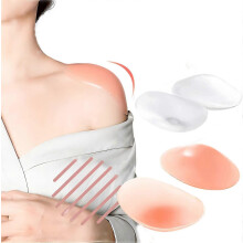 Silicone Shoulder Pads, 2 Pairs, Non-slip Invisible Breathable Reusable