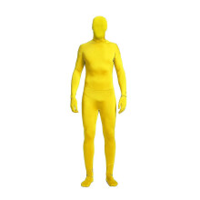 Manga de Gato de Corpo Inteiro Amarelo 160cm com Design Respirável nos Dedos Macacão Ajustado