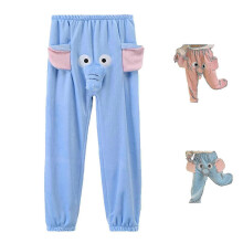 Calção de pijama de casal, azul (XXL), calção largo de dormir 100% spandex com estampa de elefante