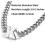 Colar de Letras Cuban Link, Pingente Q de Prata de 6,5mm, Aço Inoxidável 316L de 18+2 Polegadas 3