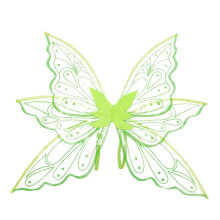 Ali di farfalla 50x60cm verde2 garza pieghevole per adulti, accessorio per giochi di ruolo per feste