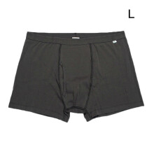 Ropa interior para incontinencia masculina, gris, talla L (cintura 70-82 cm), algodón lavable, 100 ml de absorción.