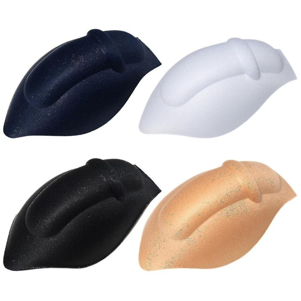 Men's bulge enhancement pad, 4 pieces 3D sponge, breathable and comfortable to prevent embarrassment